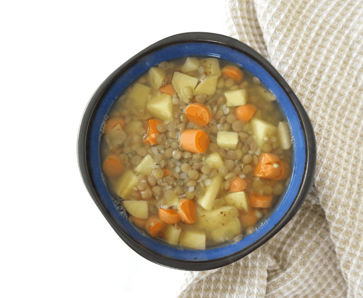 Healthy Easy Lentil Soup (vegan, oil free, gluten free)