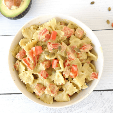 Creamy Avocado Pesto Pasta (V, OF)