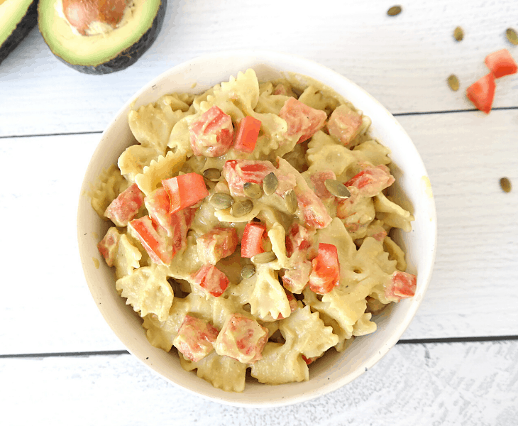 Creamy Avocado Pesto Pasta (V, OF)