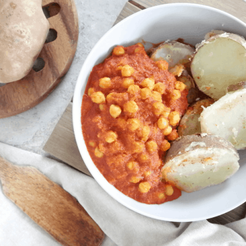 Vegan Curried Chickpeas with Potatoes