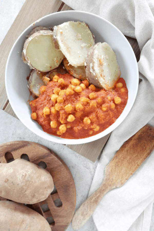 healthy vegan curried chickpeas done in 25 minutes and budget friendly with high plant based protein