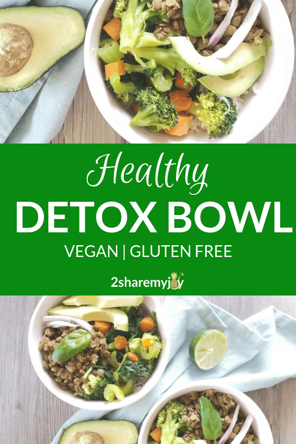 healthy detox power bowl. vegan buddha bowl recipe that is gluten free with brown rice. #brownrice #glutenfree #detoxbowl #healthy