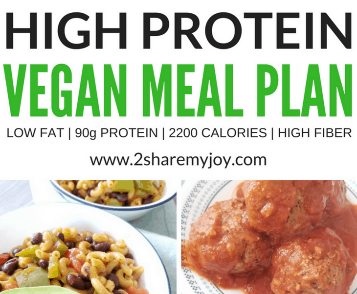 Vegan High Protein Diet Plan [2,200 calorie meal plan]