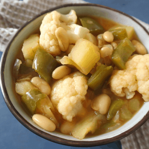 Vegan Potato Cauliflower Stew (oil free, gluten free)