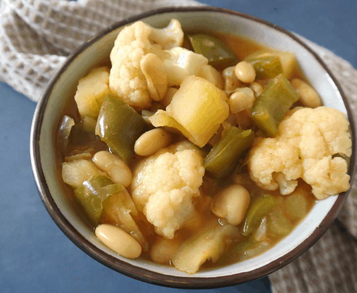 Vegan Potato Cauliflower Stew (oil free, gluten free)