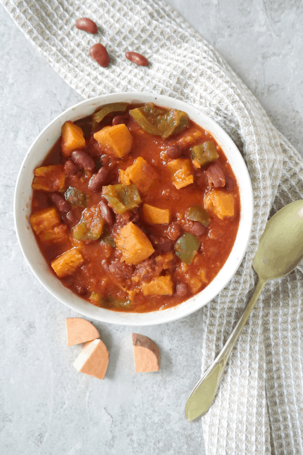 healthy vegan sweet potato chili