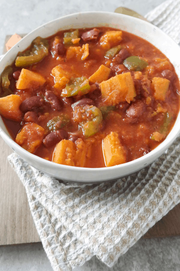 healthy vegan sweet potato chili. This is dinner 3 of the anti inflammatory meal plan