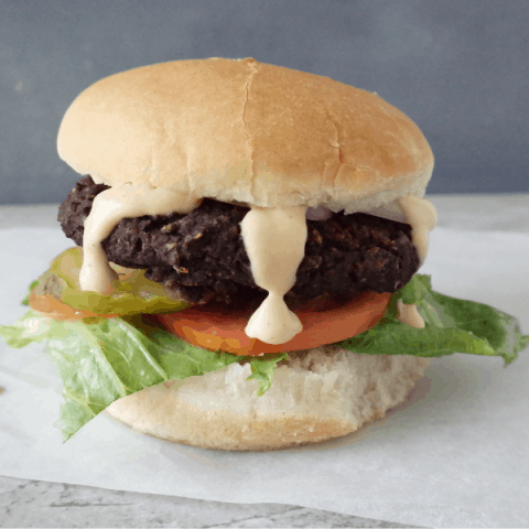 Vegan Mushroom Black Bean Burger