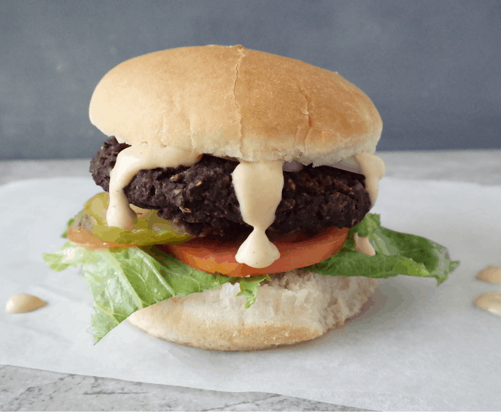 Vegan Mushroom Black Bean Burger