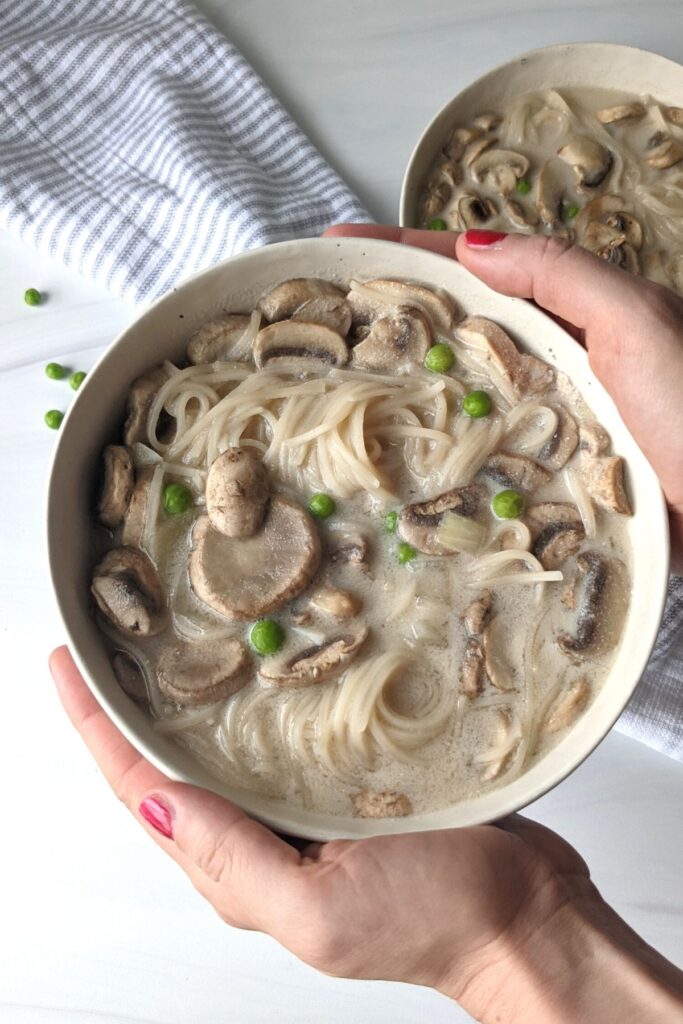 Thai noodle soup recipe high in protein and vegan