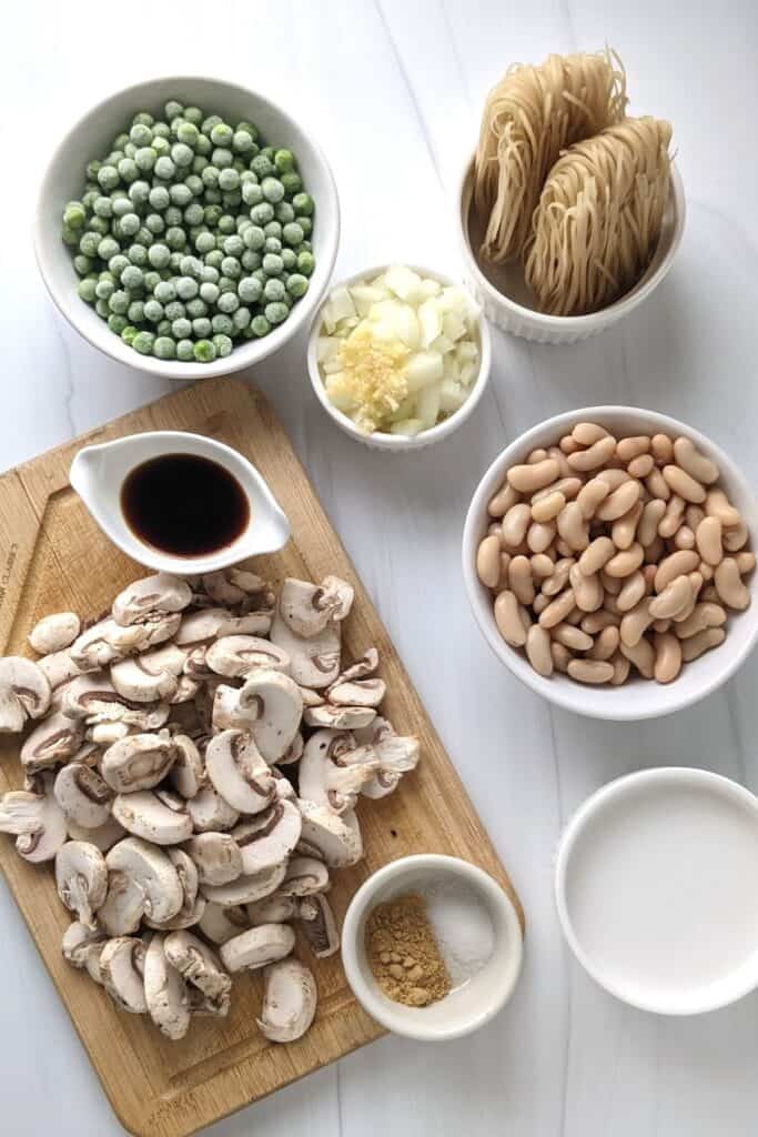 Thai noodle soup recipe high in protein and vegan