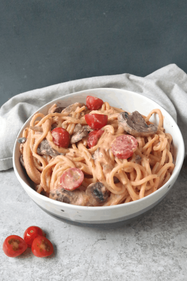 linguine with tomato tofu sauce
