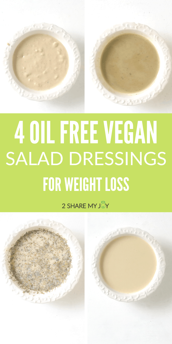 Healthy salad dressing for weight loss. No oil used. Gluten free, vegan, plant based #weightloss #salad #vegan