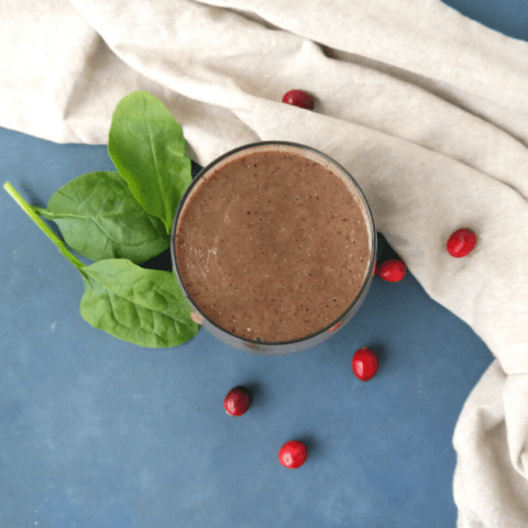 Cranberry Smoothie Recipe (vegan)