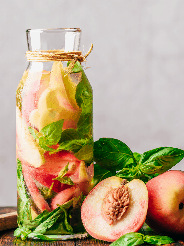 The sweetness of peaches pairs harmoniously with the herbal notes of basil. Peaches are low in calories and basil is known for its potential appetite-suppressing qualities, making this a delightful choice for weight-conscious individuals.