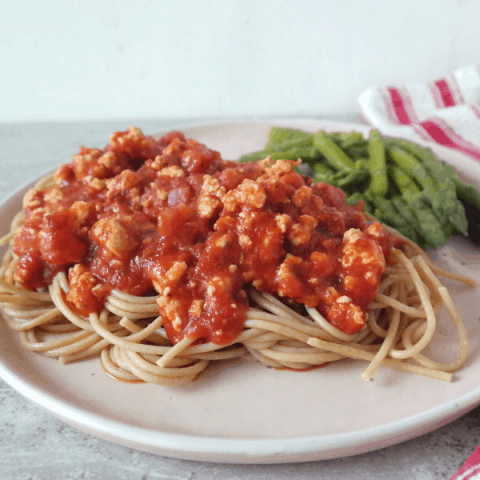 Easy Vegan Tofu Bolognese {30 Minutes}