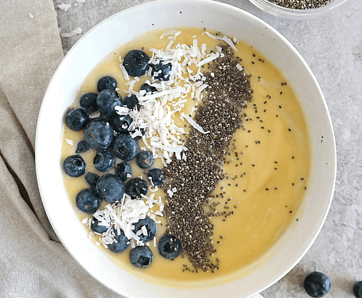 Easy Mango Smoothie Bowl (3-ingredients, vegan)