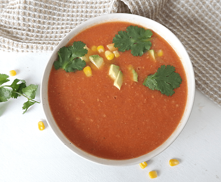 Easy Mexican Tomato Soup | Quick, Healthy and Vegan