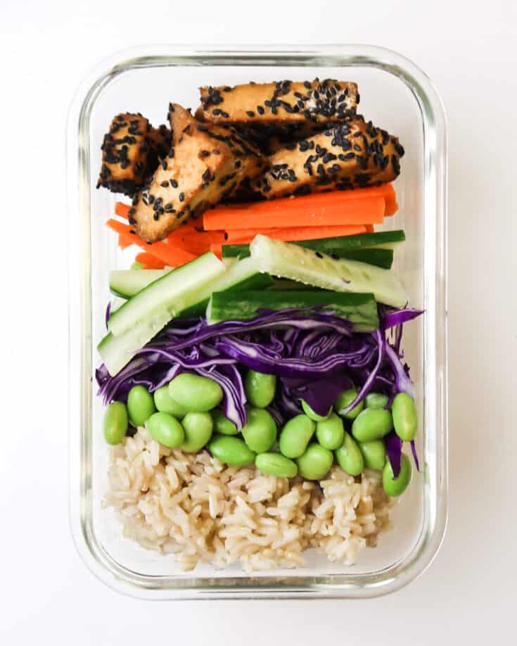 Image for Simple Vegan Sushi Bowl for Meal Prep | Sarahs Vegan Guide