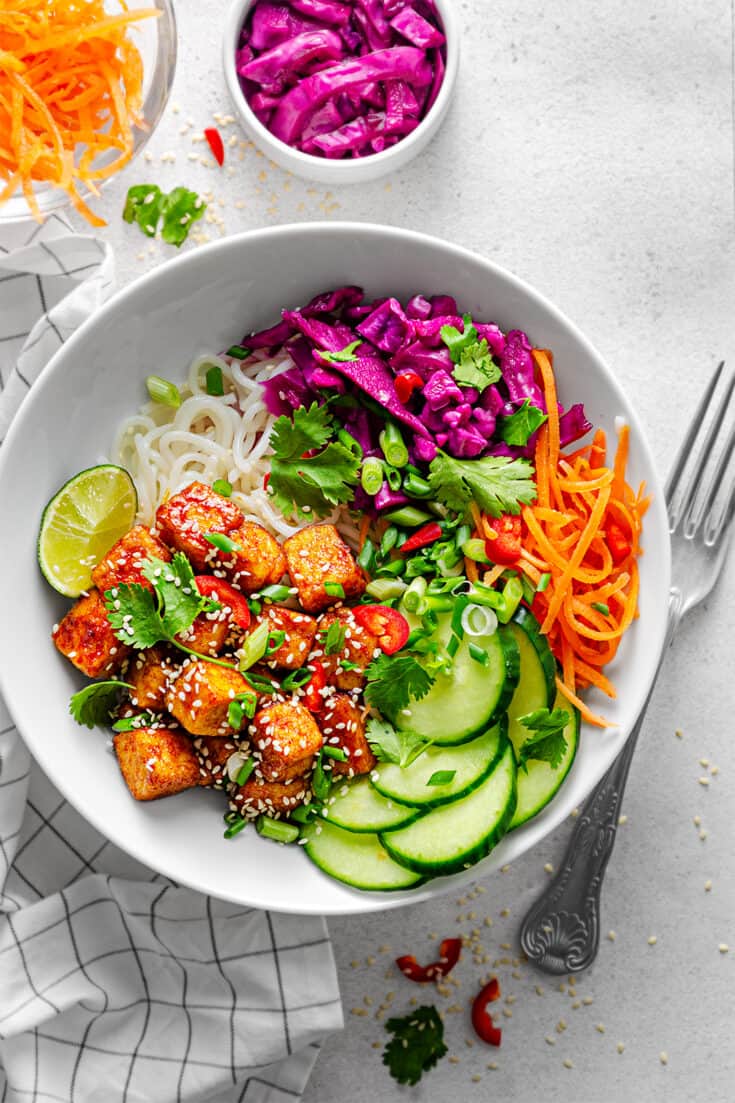 Image for Vegan Gochujang Tofu Noodle Bowl