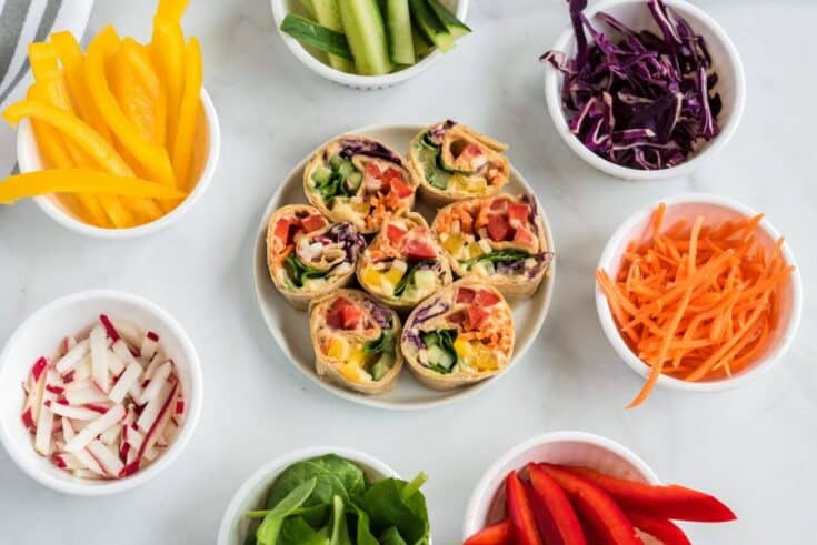 Image for Vegan Rainbow Pinwheels