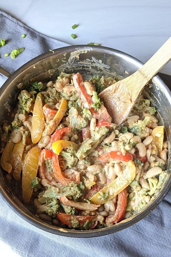 peanut butter vegetable stir fry plant based