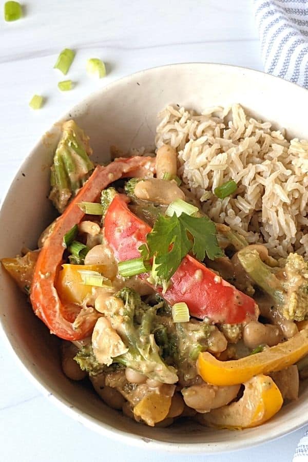 peanut stiry fry vegan veggetables