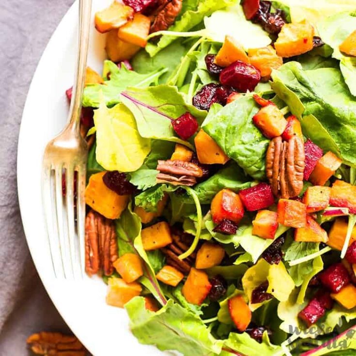 Image for Autumn Fall Harvest Salad Recipe | Wicked Spatula