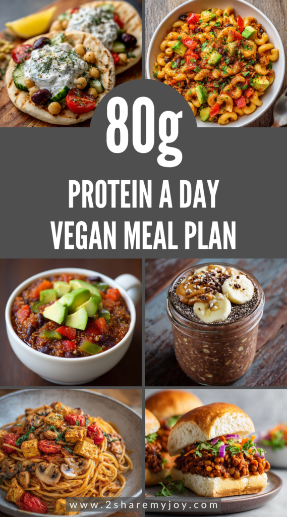 Follow this 8-day vegan meal prep plan to hit 80–85 grams of protein a day! Includes nutrient-packed breakfast, lunch & dinner recipes made from whole plant foods—no oil or processed ingredients. Prep once and enjoy grab-and-go meals all week like Greek pitas, bean corn salad, and creamy tofu linguine. Perfect for weight loss, muscle gain, or simply eating clean on a plant-based diet. ✨