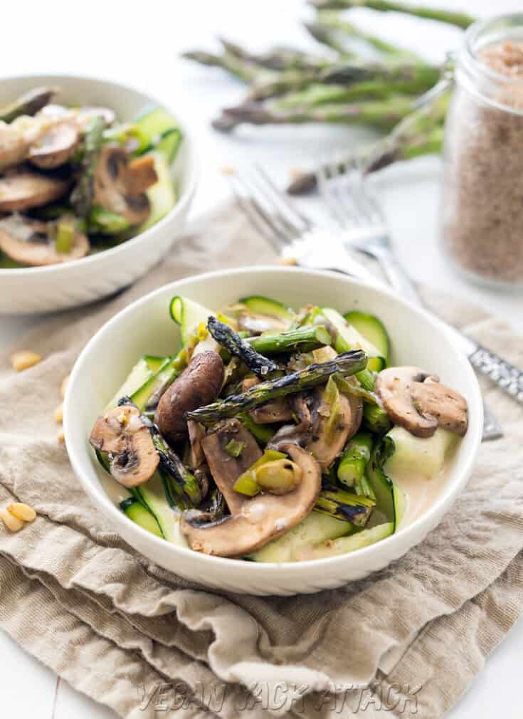 Image for Grilled Asparagus with Cream Sauce over Ribbons