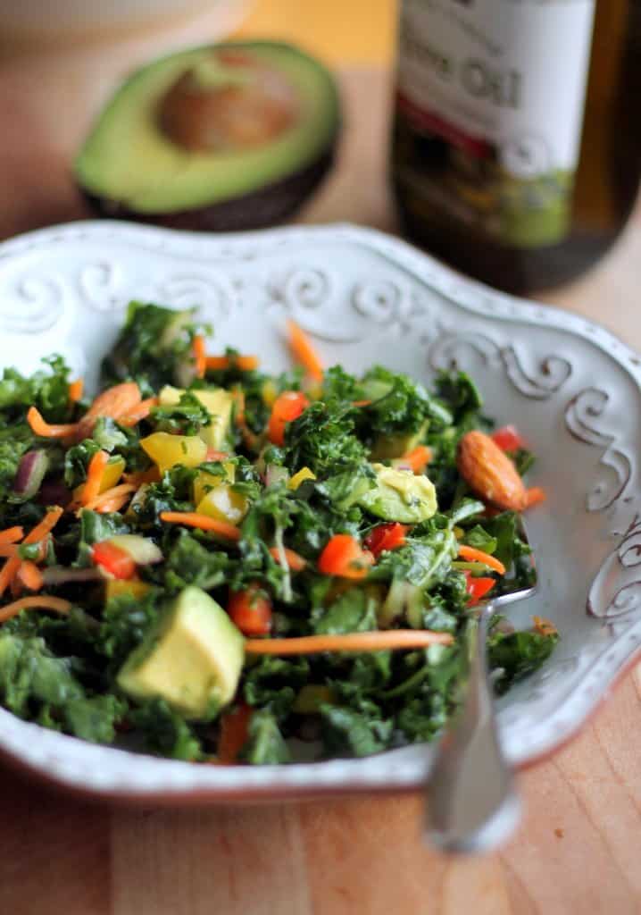 Image for Kale Rainbow Detox Salad with Lemon Vinaigrette