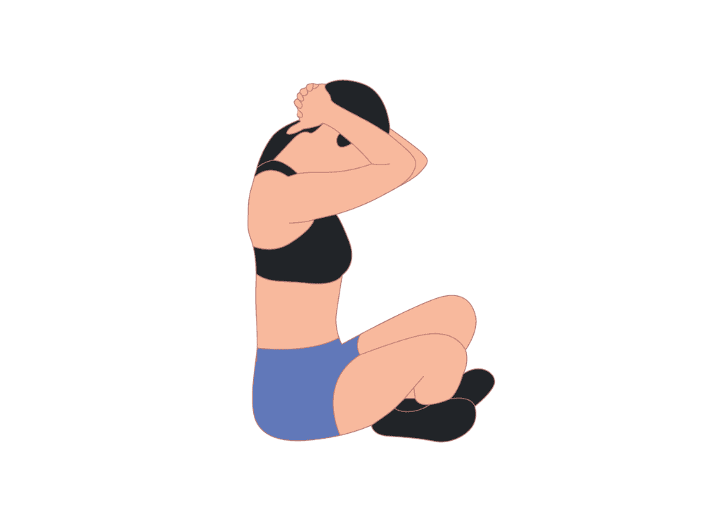 The neck stretch can relief tension in your neck and upper back. You can do this standing or sitting.