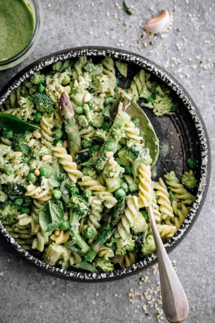 Image for Vegan Bean Pesto Pasta (Low-Fat)