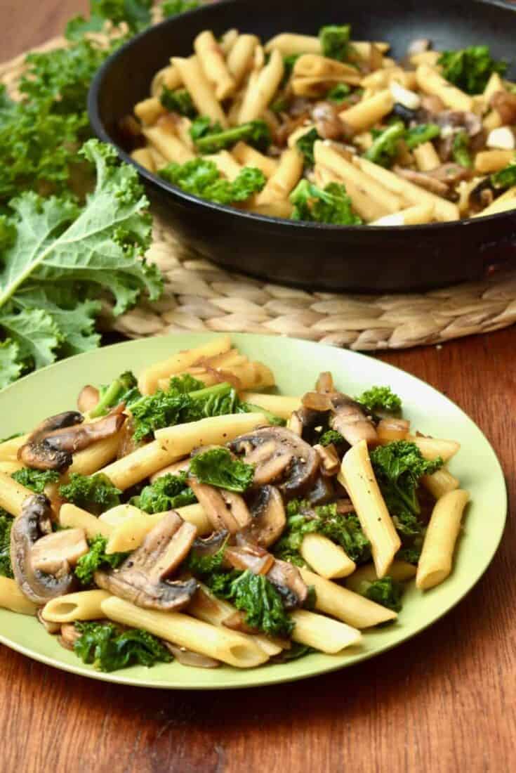 Image for Kale & Mushroom Pasta with Ginger