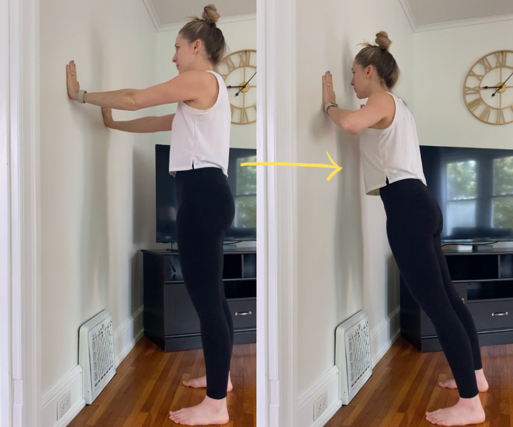 how to do wall push ups