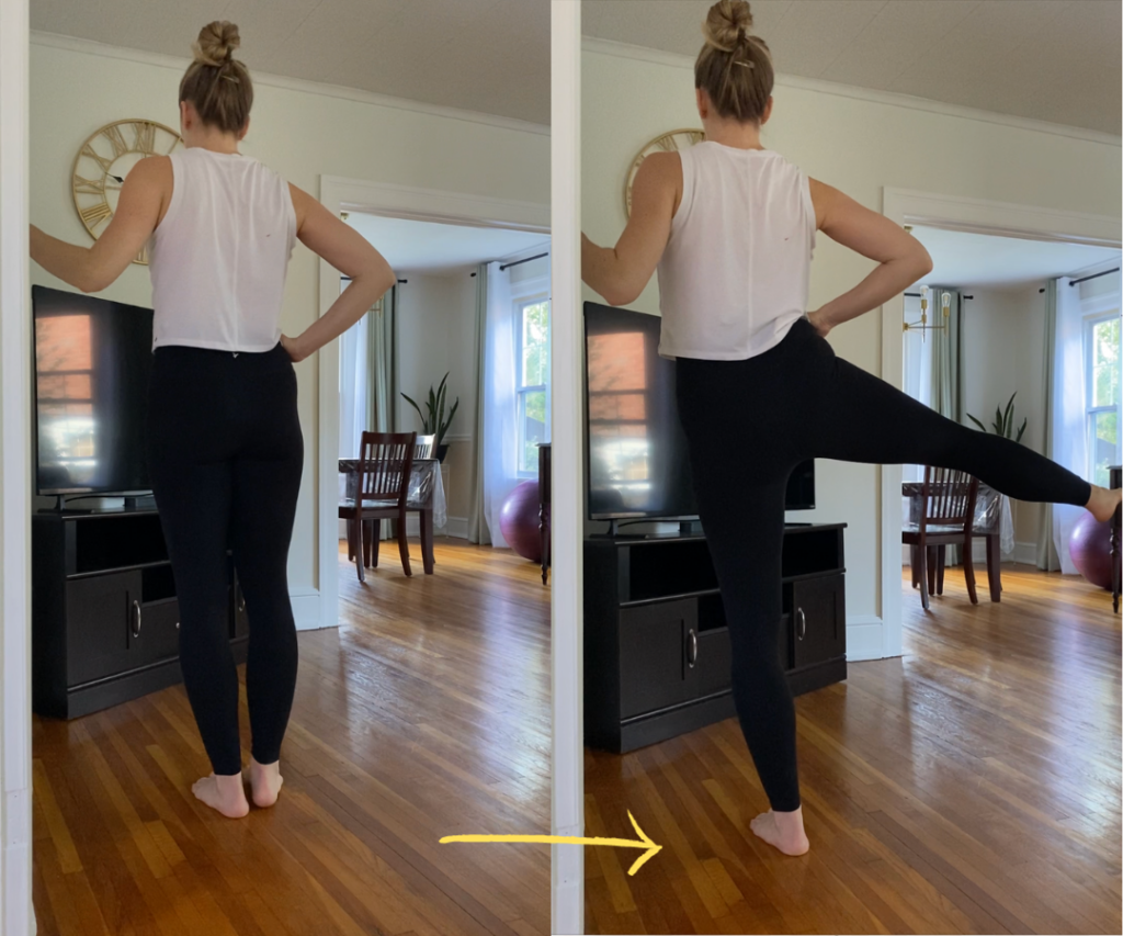 how to do standing side leg raises