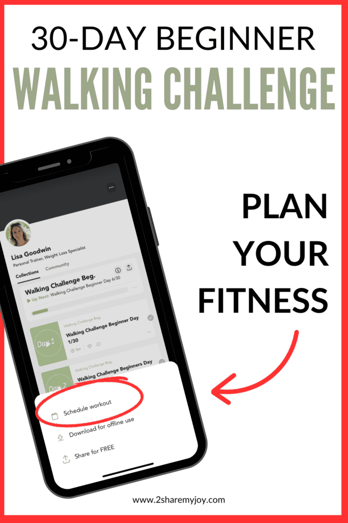 plan and schedule your fitness with this walking challenge app