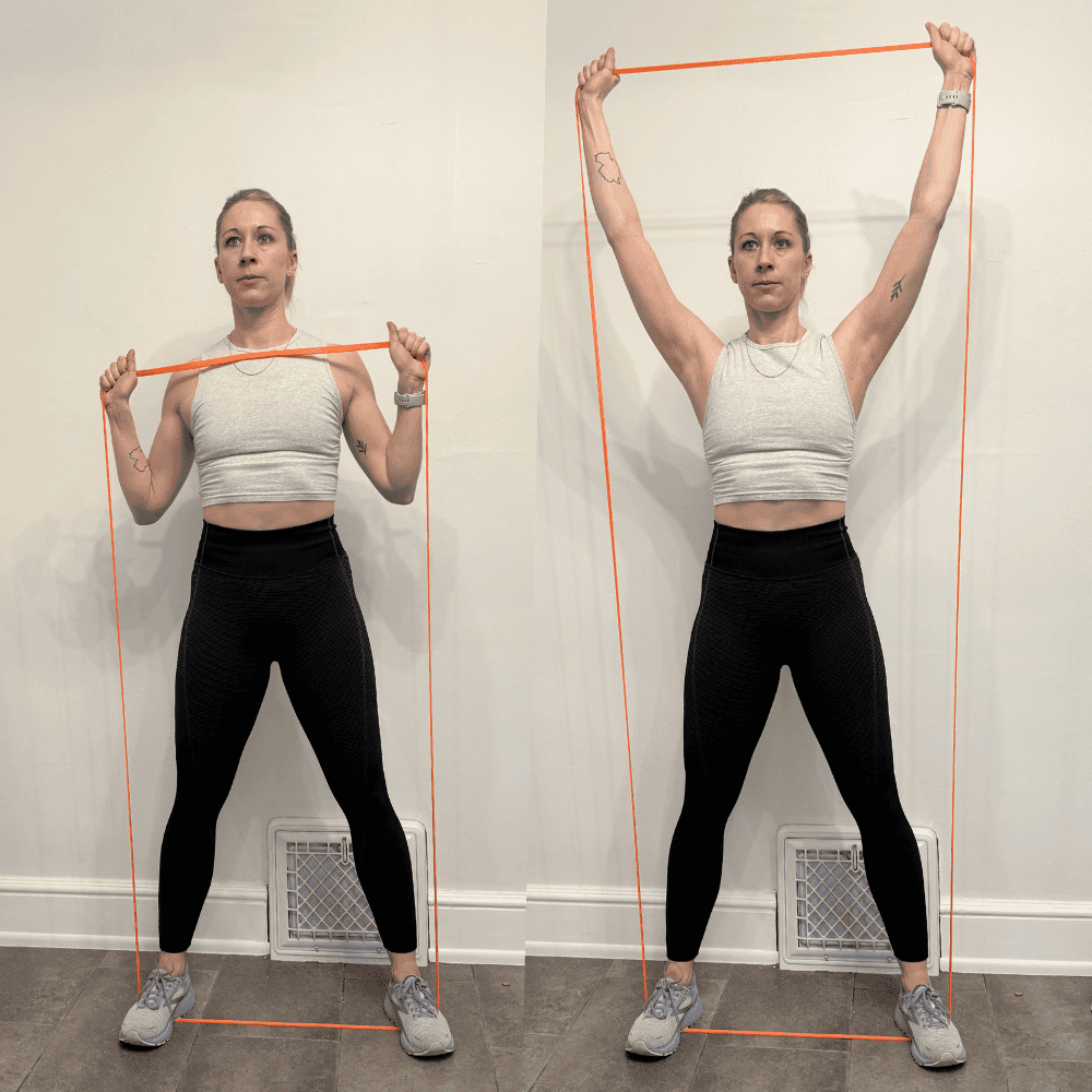 Resistance Band Overhead Shoulder Press