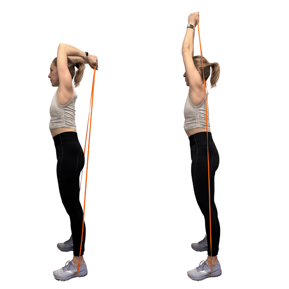 Resistance Band Overhead Triceps Extensions