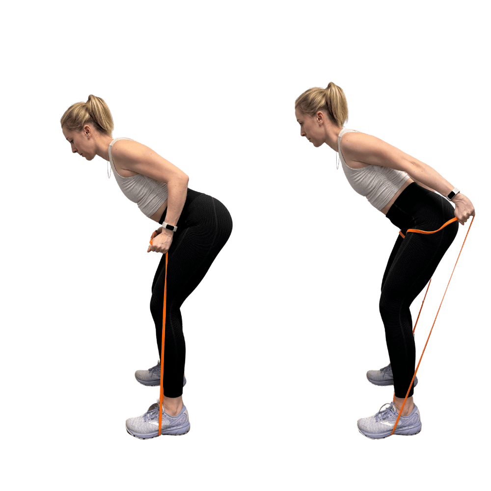 Resistance Band Triceps Kickbacks