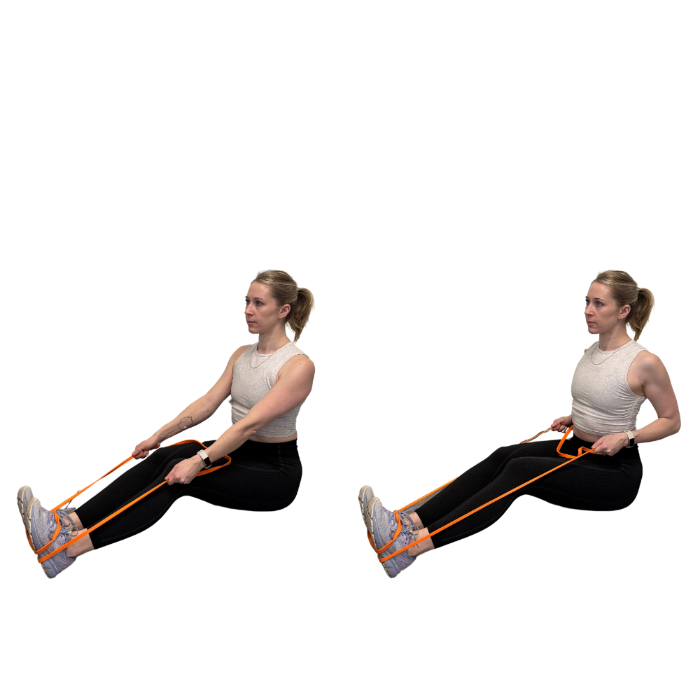 Resistance band seated row