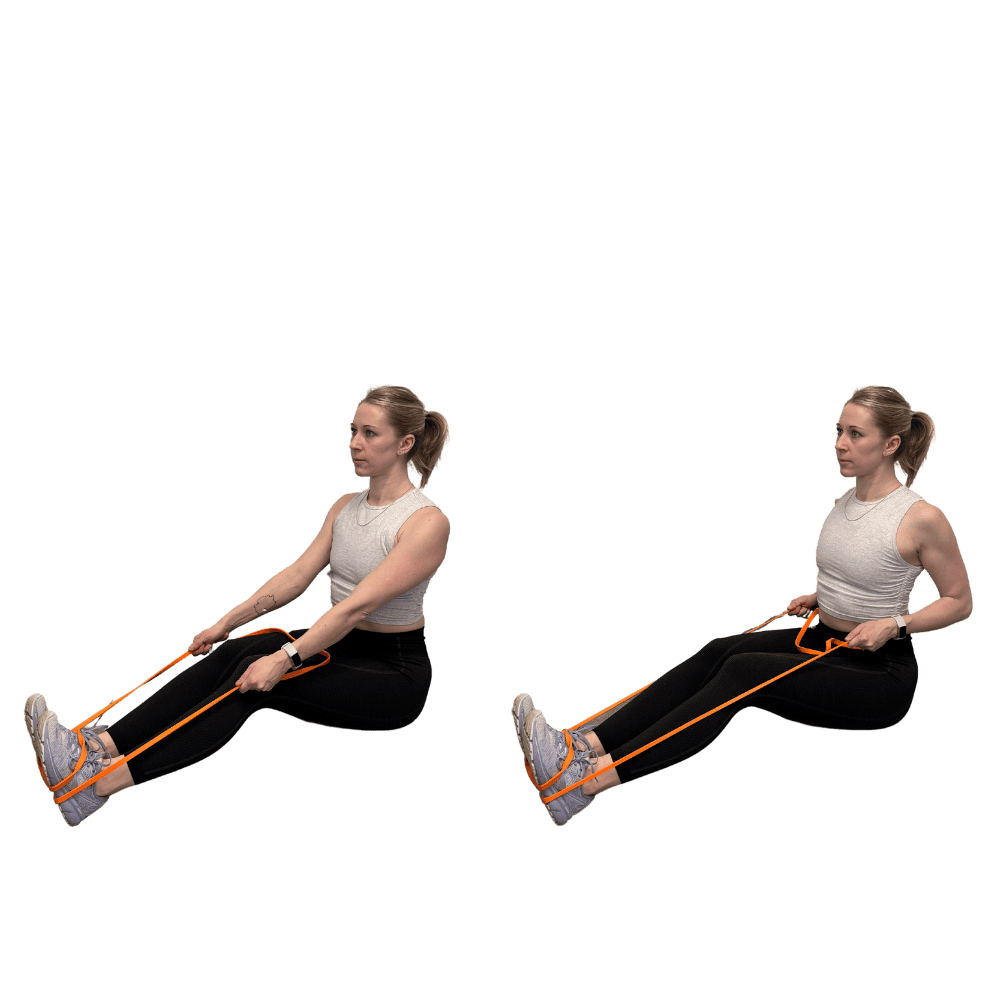 Resistance band seated row