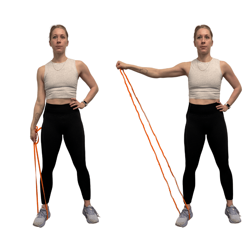  Resistance Band Standing Lateral Raise