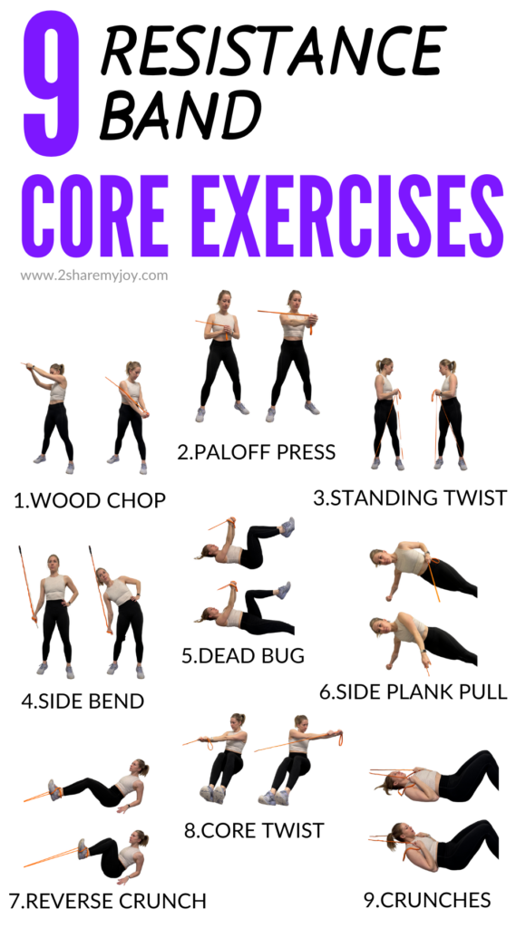 9 resistance band core exercises for an at home core workout