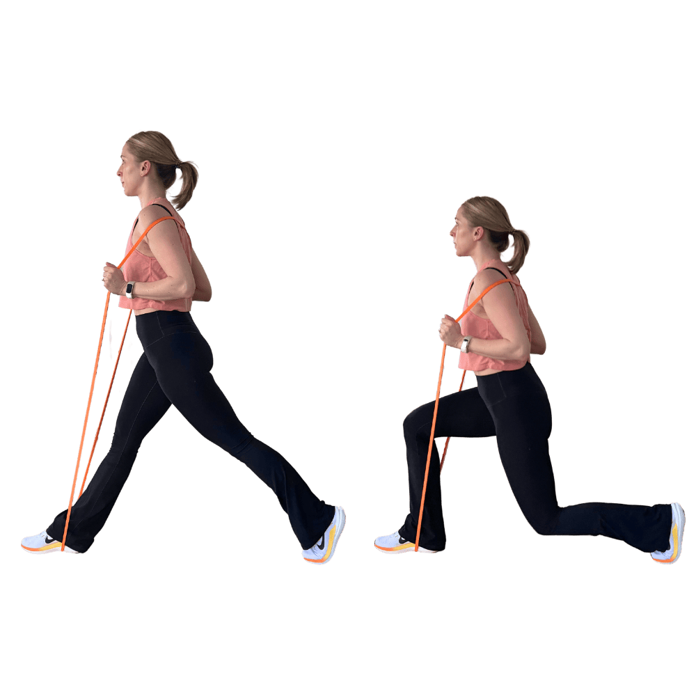 Resistance Band Lunges