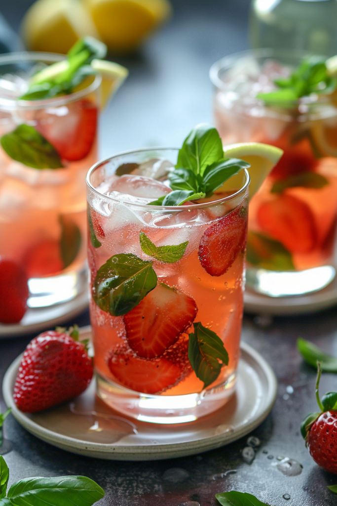 strawberry basil mocktail