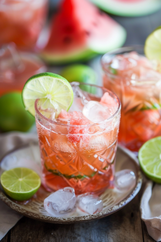 Watermelon lime spritzer