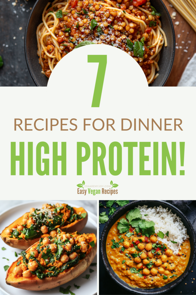 Discover 7 easy and protein-packed vegan dinner recipes that you can whip up in no time! Whether you're vegan or just looking to add more plant-based meals to your diet, these high-protein recipes will satisfy your hunger and keep you feeling great. Try these vegan dishes today!