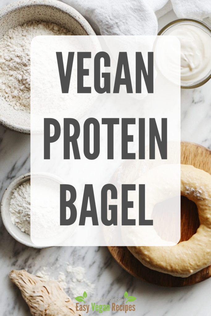 Craving a high-protein breakfast? These vegan protein bagels are soft, chewy, and packed with plant-based protein! Made with simple ingredients, no yeast required, and ready in just 30 minutes. Save this easy recipe for meal prep!" #VeganRecipes #HealthyBreakfast