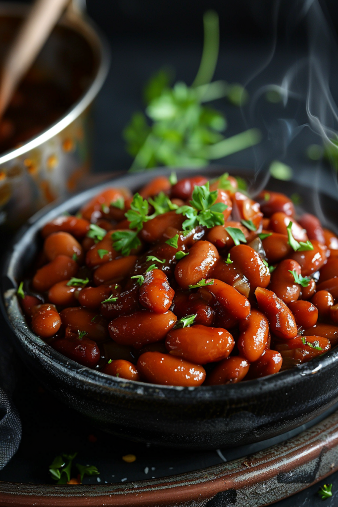 These rich, smoky, and slightly sweet baked beans are a must for any BBQ spread.